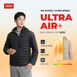 [ GIÁ ĐỘC QUYỀN] Áo khoác nam CANIFA MEN chần bông Ultra Air bản cải tiến ba lớp siêu nhẹ siêu ấm tháo rời mũ 8OT25W027