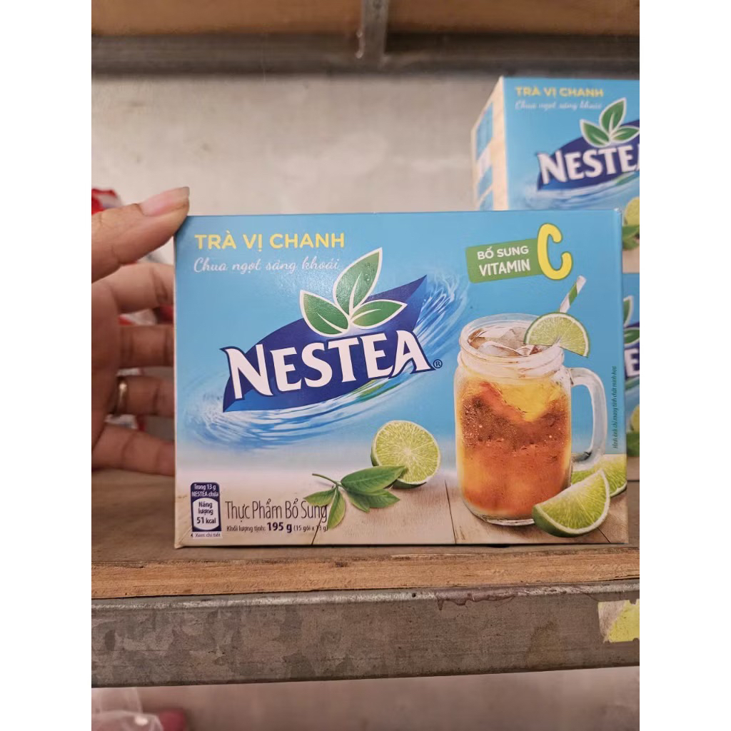 Hộp Trà Nestea Hòa Tan Vị Chanh 195g