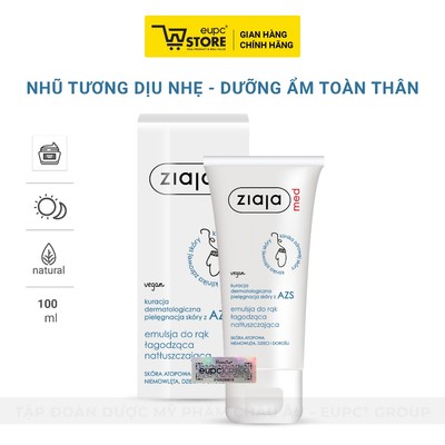 Nhũ Tương Dịu Nhẹ, Dưỡng Ẩm Toàn Thân Ziaja Med 100ml Dành Cho Mọi Loại Da, An Toàn Với Trẻ Sơ Sinh EUPC STORE