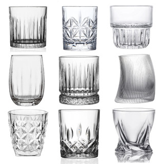  Hộp 6 Ly thủy tinh dáng lùn cao cấp nhiều kiểu dáng đựng đồ uống gia đình cafe nước ép whisky 