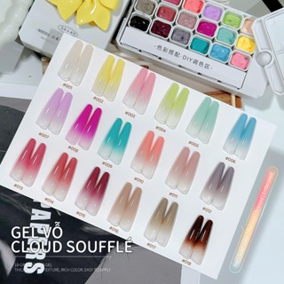  MORDDA Các mô hình mới 18 màu Bộ sơn móng tay gel air marshmallow dùng để tạo màu chuyển sắc phù hợp cho tiệm làm móng 