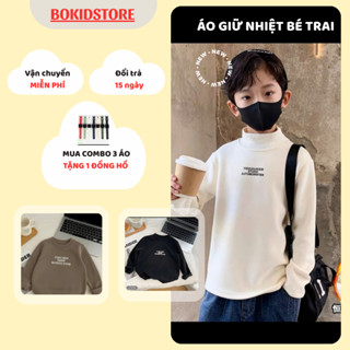   MUA 3 ÁO TẶNG 1 ĐỒNG HỒ  Áo giữ nhiệt bé trai từ 16-46kg chất liệu nỉ nhung hàn mềm mịn ấm áp,áo hoodie bé trai 