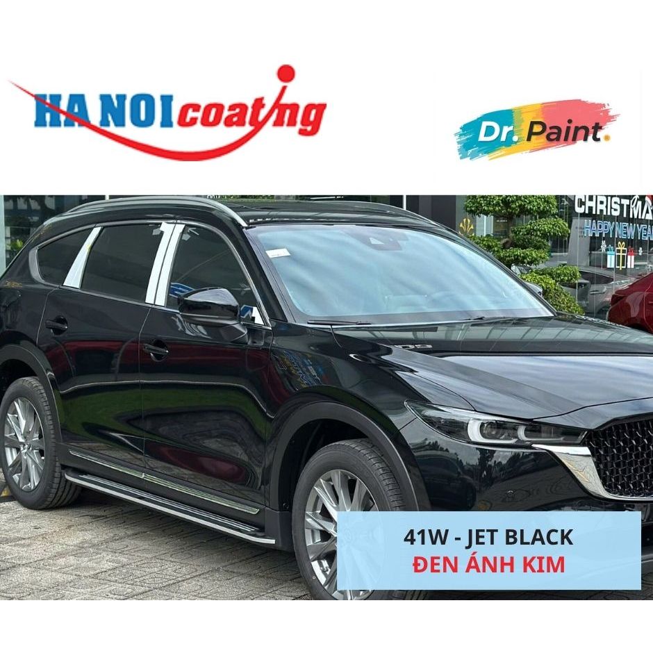 Bình sơn Xịt Xóa Vết Xước Xe Ô tô MAZDA CX-8 Màu ĐEN ÁNH KIM Code 41W - JET BLACK chính hãng DR.PAIN