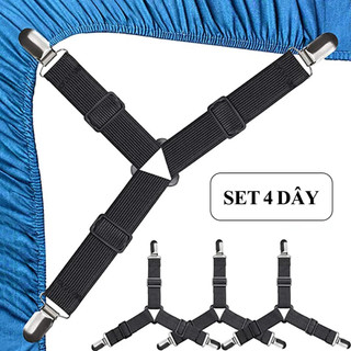 COMBO 4 Kẹp Ga Giường Cố Định Ga Chống Xê Dịch Kẹp Cố Định Drap 3 Chấu Tiện Lợi - BV145