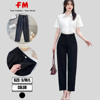  Quần Tây Nữ Ống Đứng Lưng Cao FMStyle Vải Tuyết Mưa Cao Cấp Tôn Dáng Chuẩn Công Sở Mặc Đi Học Đi Làm 