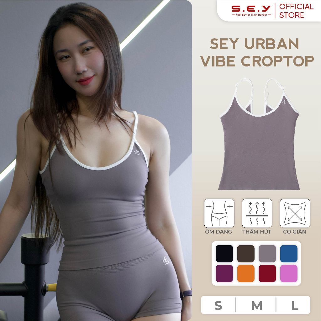 Áo Tập Gym SEY Urban Vibe Croptop, Áo thể thao, Đồ tập chất liệu cao cấp,thoáng mát, thấm hút mồ hôi | BigBuy360 - bigbuy360.vn