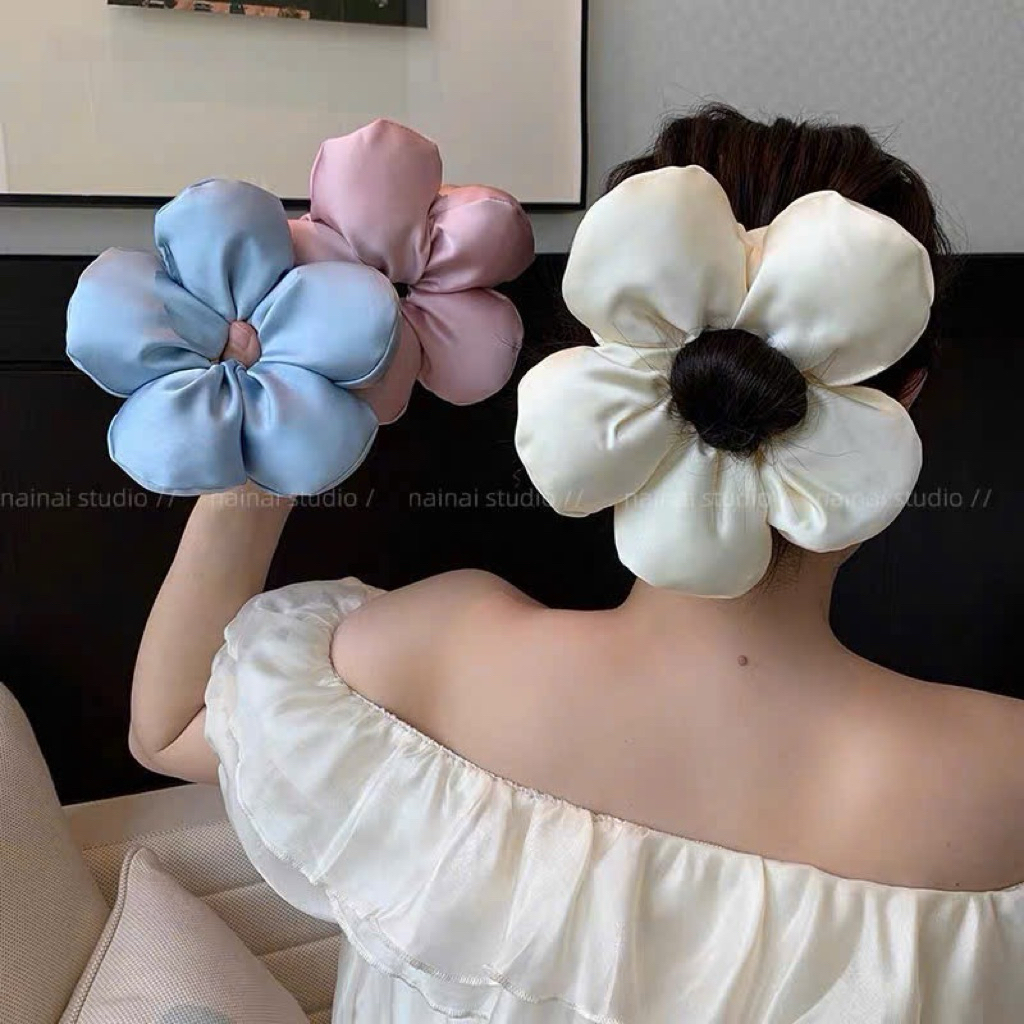 Dây buộc tóc hoa lớn Scrunchies Dây buộc tóc đuôi ngựa