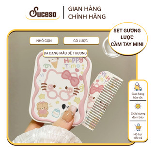  Set Gương Lược Gấp Mini Bỏ Túi Tiện Lợi Dễ Thương Nhiều Mẫu Gương Trang Điểm Cầm Tay Có Lược  SUCESO 