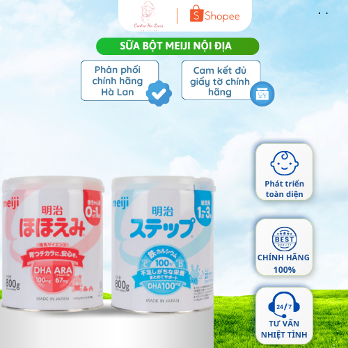 Sữa Meiji NỘI ĐỊA Nhật Lon, Thanh Số 0-9 , 0-1 & 1-3 , Meiji HP , Sữa Bột Công Thức 800g