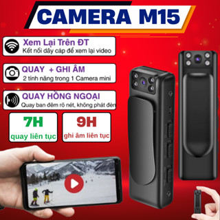 Camera m15 không dây sài pin 10 giờ tiện lợi quay phim mọi nơi, Camera mini cao cấp góc quay rộng
