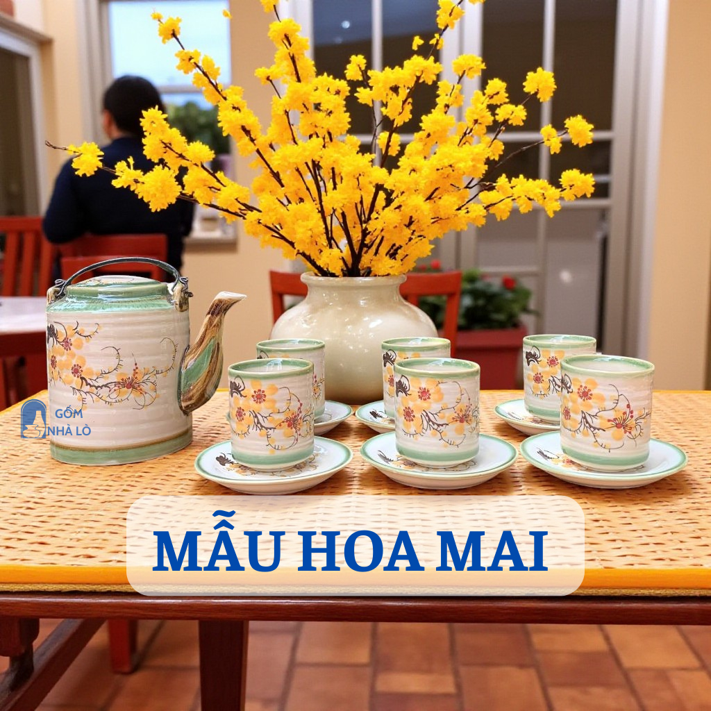 Ấm tích 1,5L gốm sứ Bát Tràng, ấm tích ủ chè xanh, ấm tích sứ, ấm hãm trà xanh, ấm tích pha trà