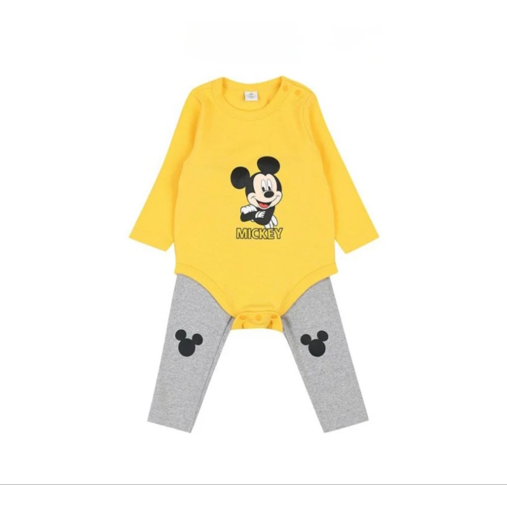 Sz 80- Body chip+quần legging Agabang Mickey vàng