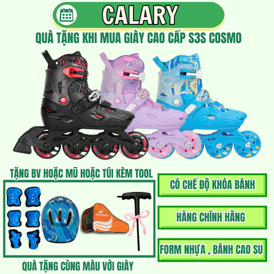 [Tặng Bảo Vệ] Giày Patin Trẻ Em [Centosy] Flying Eagle S3S Cosmo -Form Nhựa Cao Cấp Bánh Cao Su Đặc Tăng Được 2-3 Size