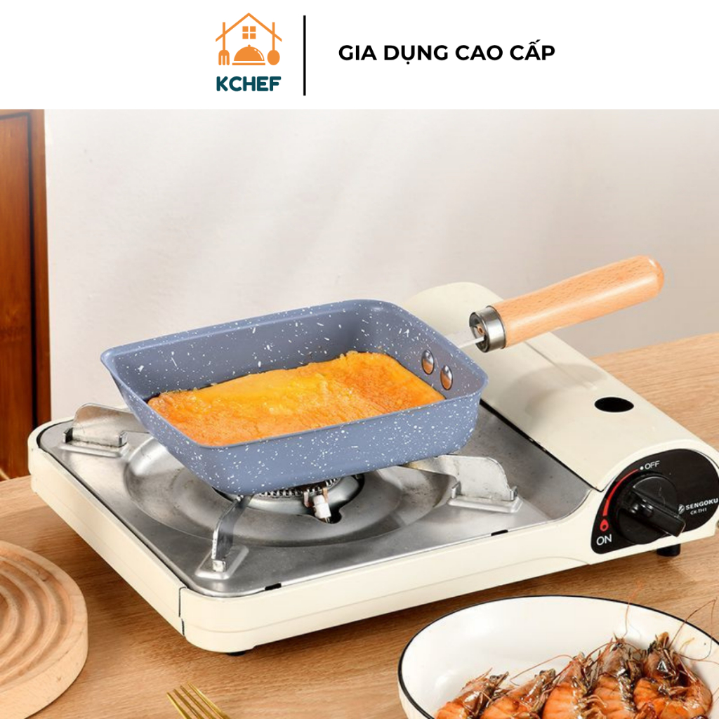 Chảo chống dính làm trứng cuộn kiểu Nhật Gorilla Chef dùng trên mọi loại bếp