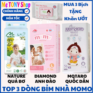   Mua 3-Tặng KHĂN Bỉm Tã Dán Quần MomoTARO Momo DIAMOND Momo NATURE Xuất Nhật ĐỦ SIZE  Siêu Nhẹ Siêu Thấm  
