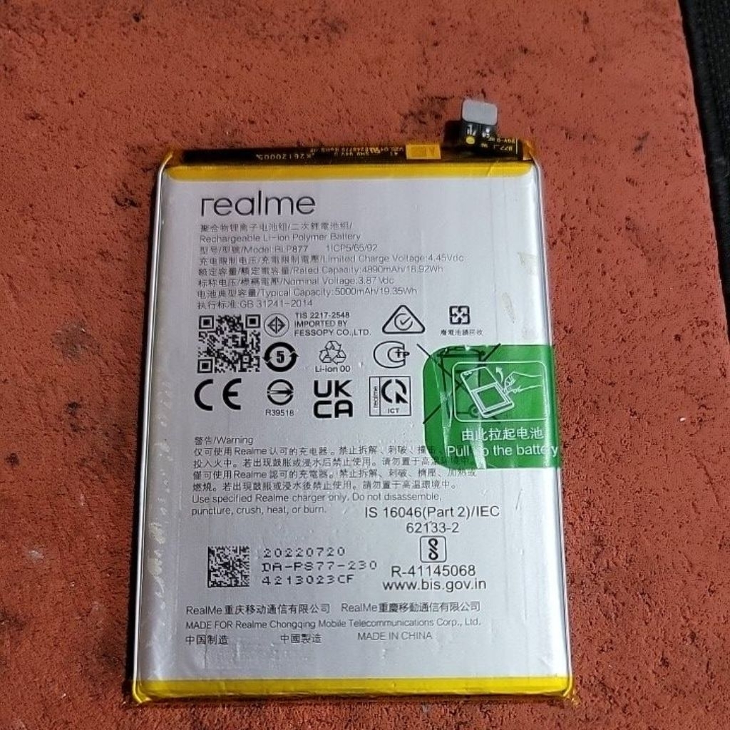 Pin Realme C30S BLP877 Zin Bóc Máy