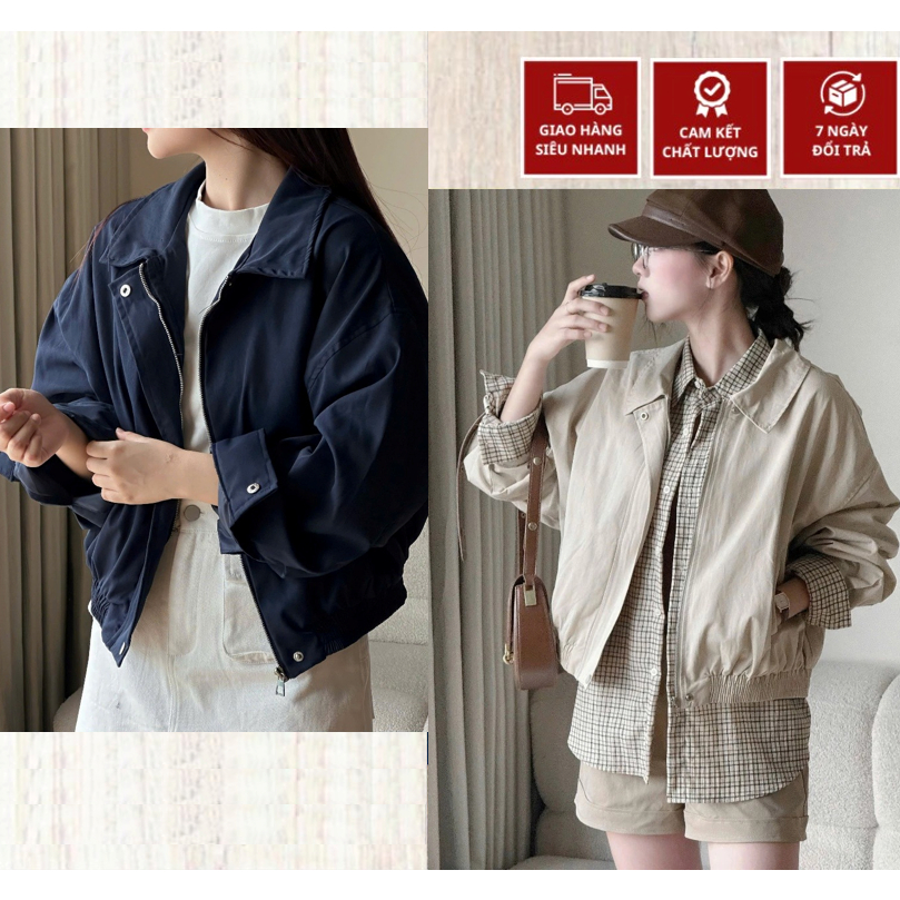 Áo khoác kaki 2 lớp dáng vừa Miho House