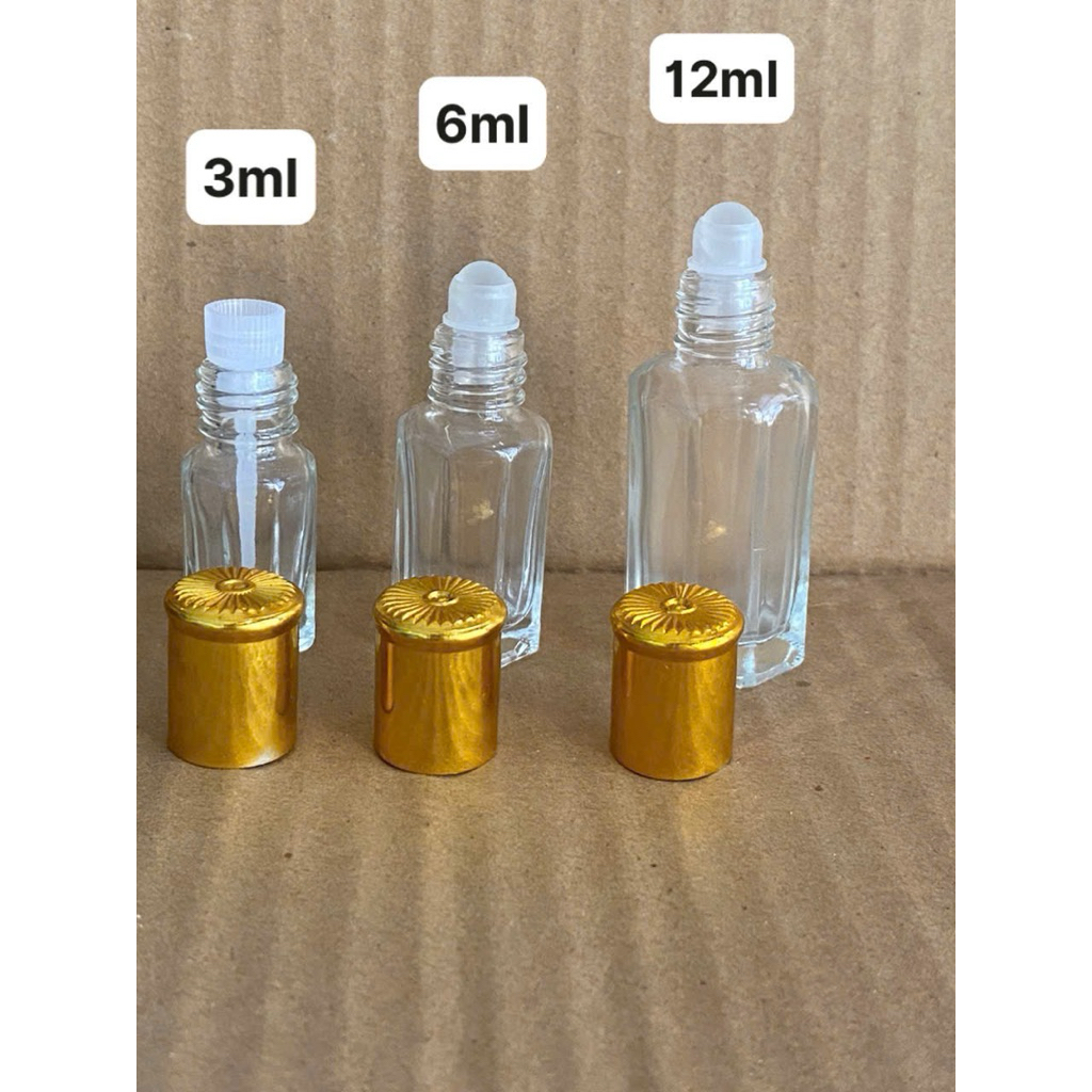 Lọ chiết tinh dầu (SET 10SP) chai chiết bi lăn 3ml 6ml 12ml. lọ lăn nước hoa. lọ bi lăn thuỷ tinh đự