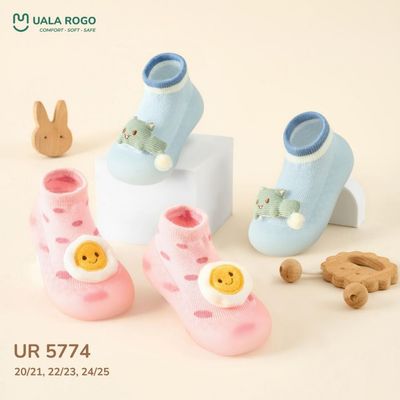 Giày bún tập đi cho bé Ualarogo đế Cao su mềm dẻo chống trượt an toàn bảo vệ ngón thoáng khí 5774