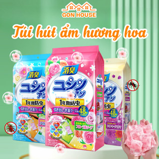 Bịch 48 Túi Thơm Long Não Hương Hoa Thiên Nhiên Để Tủ Quần Áo, Tủ Giày Chống Ẩm Mốc Đuổi Côn Trùng
