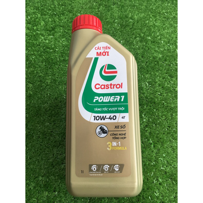 (chính hãng)Dầu nhớt Castrol Power 1 dùng cho xe số thể tích 1L