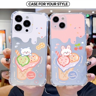 Ốp Lưng OPPO Cho A18/A57/A58/A54/A55/A60/Reno 13F/Reno 12F Chống Sốc Trong Dẻo Hình Gấu Que Kem