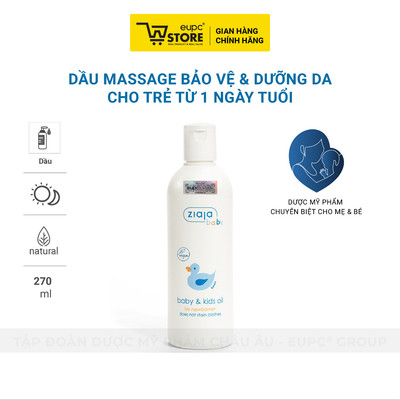 Dầu Massage Bảo vệ & Dưỡng Da Cho Trẻ Từ 1 Ngày Tuổi Ziaja Baby 270ml Thành Phần Thuần Chay An Toàn Lành Tính EUPC STORE