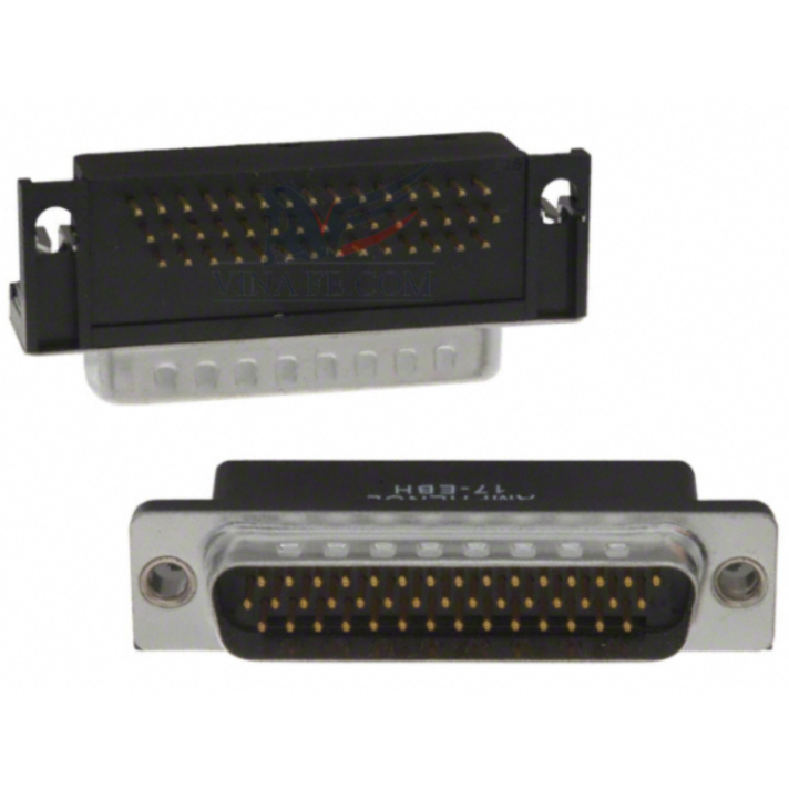 Cổng DB44 Đực 44 Chân Cong 90 Độ 3 Hàng Hàn PCB - CONNECTOR D-SUB HD PLUG 44POS R/A SLDR