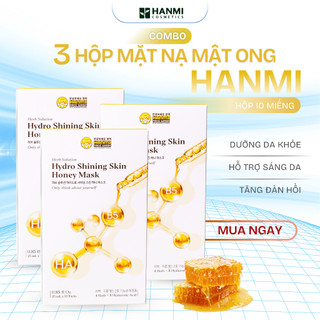  Combo 3 Hộp Mặt Nạ Giấy Phục Hồi Mật Ong HANMI 25ml Làm Giảm Kích Ứng Tăng Sức Đề Kháng Cho Da 