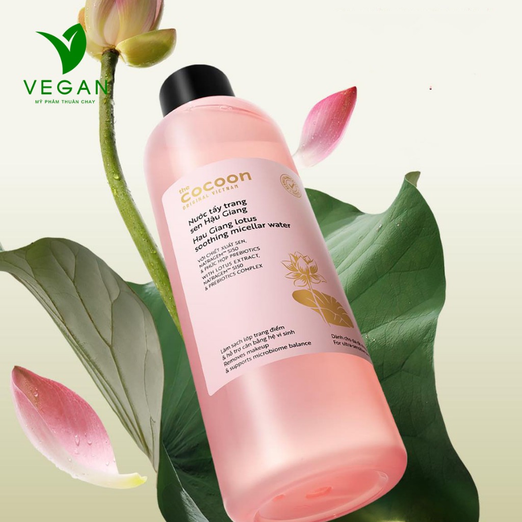 Nước tẩy trang sen Hậu Giang Sạch Bụi Siêu Mịn, Dịu Êm Cho Da Rất Nhạy Cảm Cocoon 500ml | BigBuy360 - bigbuy360.vn