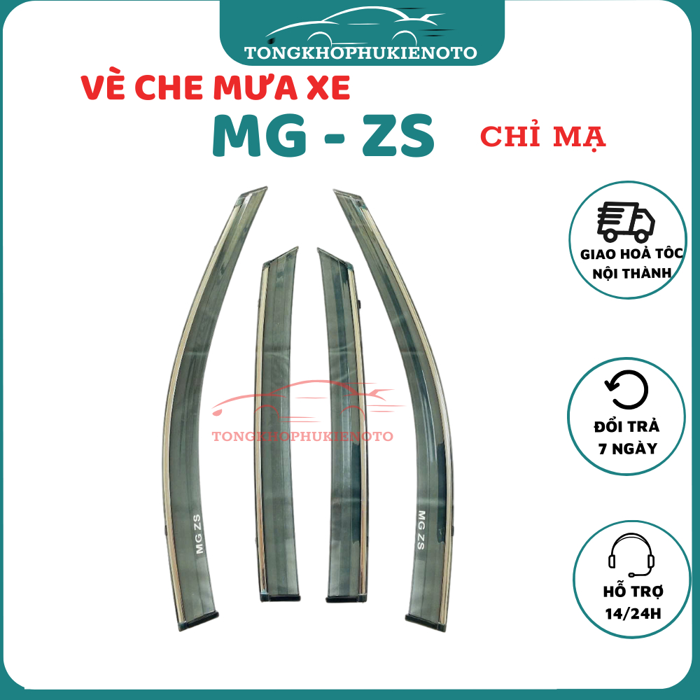 Vè che mưa cho xe ô tô MG ZS đời 2021 - 2025 CHỈ MẠ