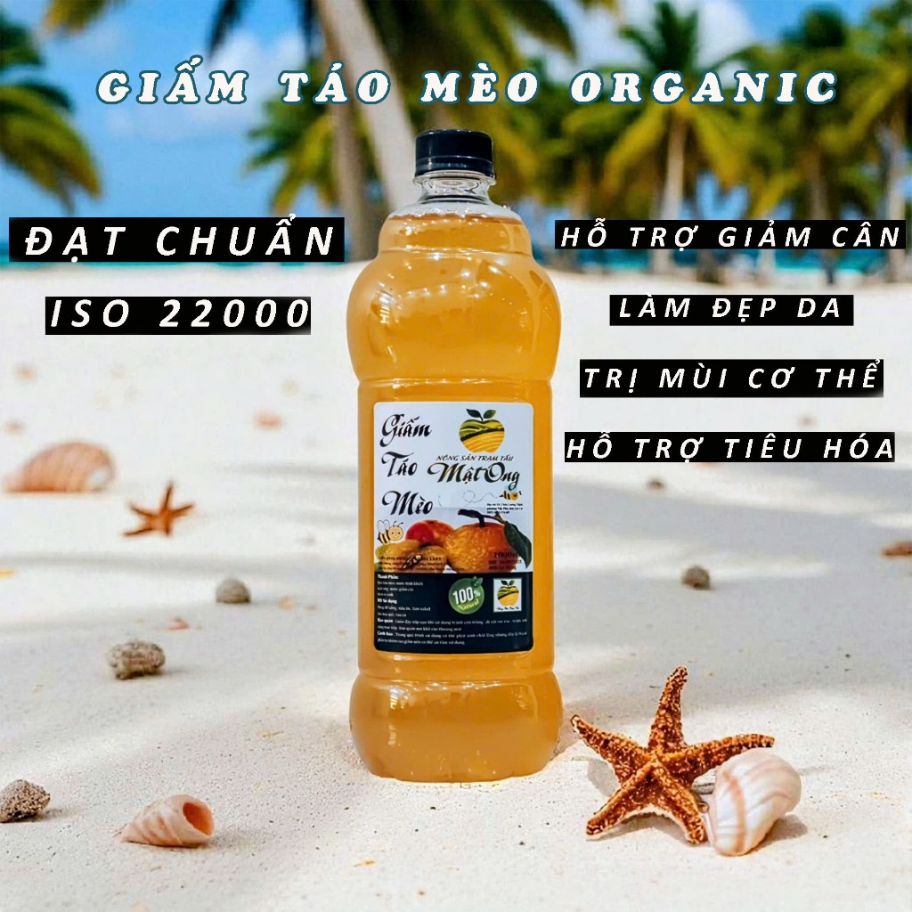 Giấm táo mèo mật ong ( đạt tiêu chuẩn iso 22000 )