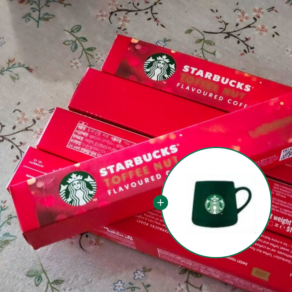 Cà phê viên nén Starbucks Nespresso sẵn 15 vị 2025 Ristretto Shot, Toffee Nut, Holiday