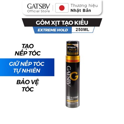 Gôm xịt tóc GATSBY Set & Keep Spray Extreme Hold 250ml