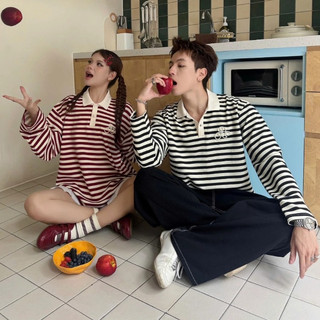 Áo Polo AB HOUSE sọc tay dài STRIPED LONG SLEEVES thời trang nam nữ BST