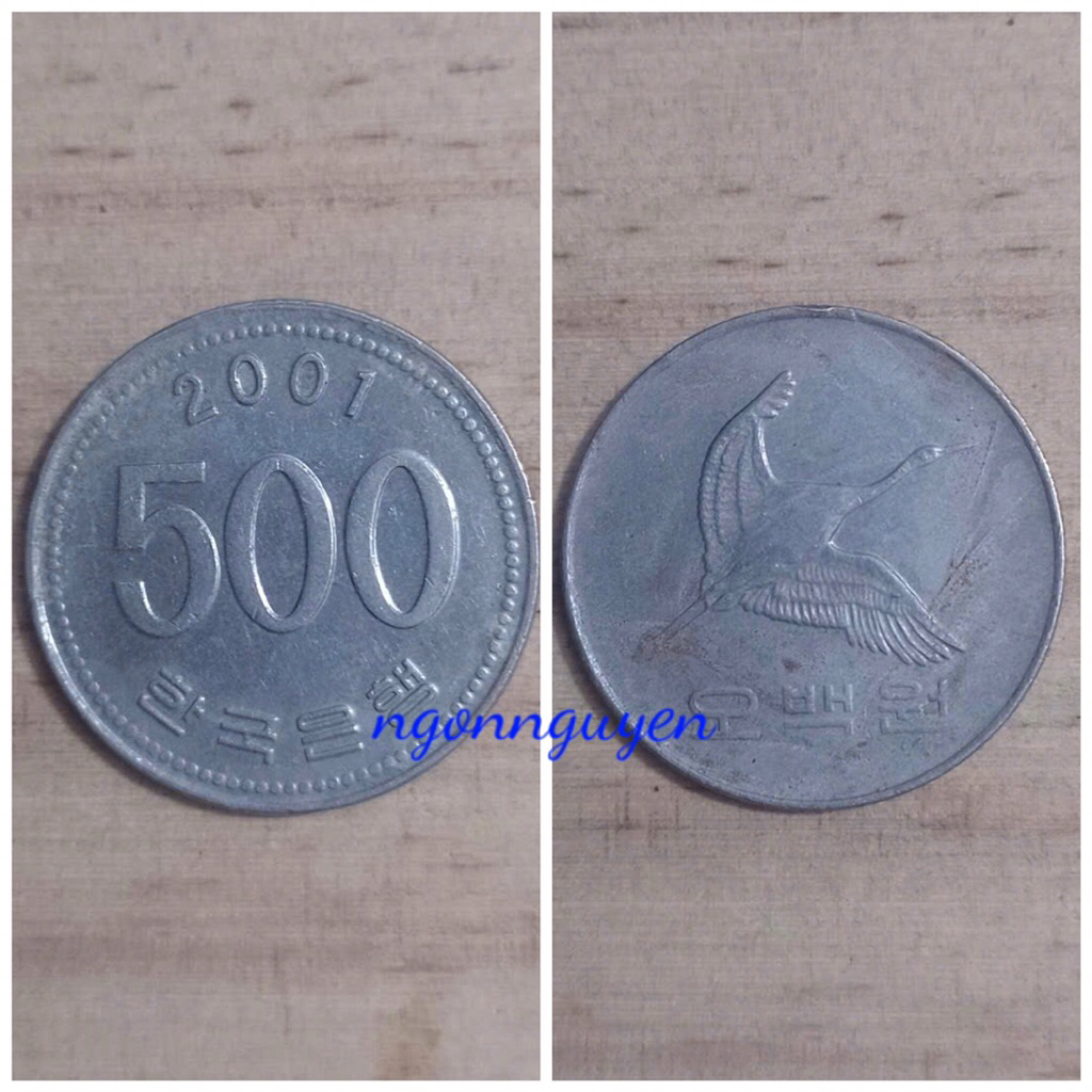 Sưu tầm 1 xu 500 của Hàn