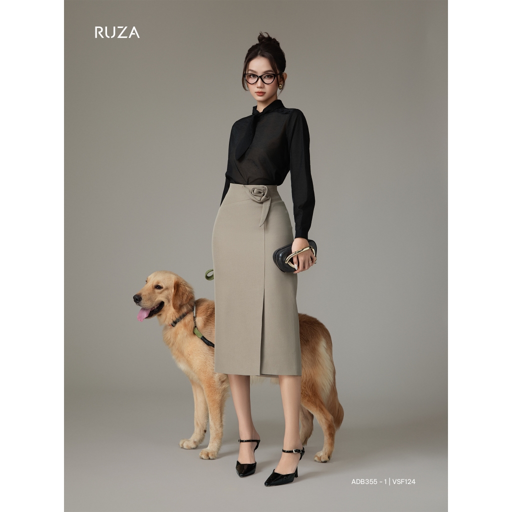 Chân váy suông kiểu dáng thời trang thanh lịch công sở RUZA VSF123 VSF124