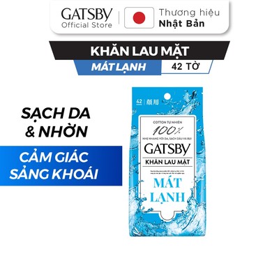 Khăn lau mặt GATSBY Facial Wipes U 42 tờ