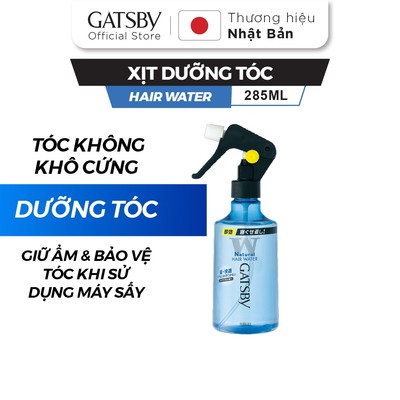 Xịt phục hồi trạng thái tóc Pre-styling GATSBY Natural Hair Water N tóc trở về trạng thái tự nhiên, giảm tóc vểnh 285ml