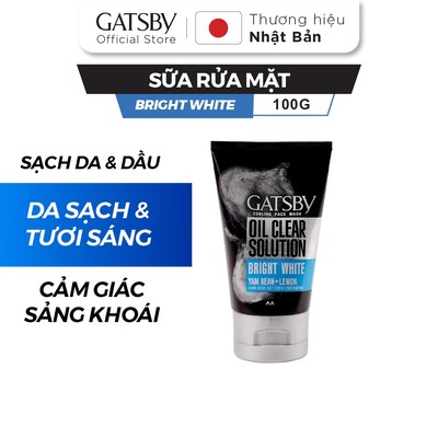 Sữa rửa mặt nam trắng da GATSBY Cooling Bright White 100g