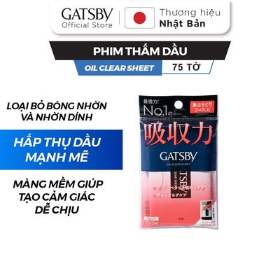 Phim thấm dầu GATSBY Oil Clear Sheet gói 75 tờ