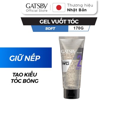Sáp vuốt tóc GATSBY Water Gloss Soft a, gel vuốt tóc mềm 170g