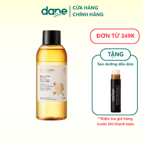 Nước tẩy trang hoa hồng Cocoon 310ml - Dầu tẩy trang Cocoon tẩy sạch makeup và cấp ẩm cho da