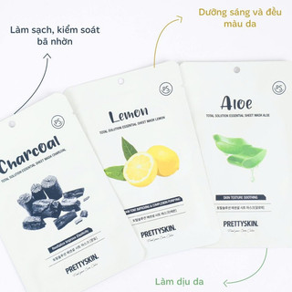 Mặt nạ dưỡng da Pretty Skin Total Solution Essential Sheet Mask 23g (Miếng)