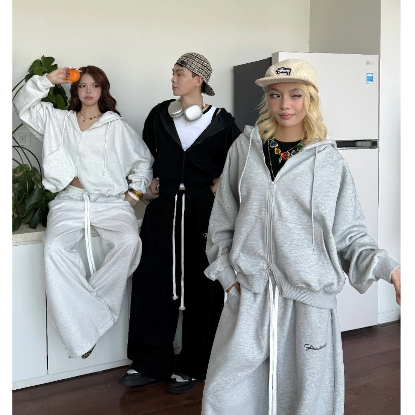 ÁO KHOÁC BOXY HOODIE ZIP PRIVATE 1 KHÓA CLUB EMPTI AK-09