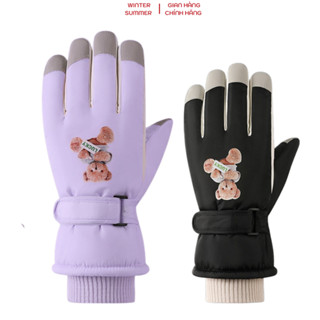  Găng tay trượt tuyết có lớp lót lông cừu cho nam và nữ găng tay trượt tuyết dành cho nữ sinh viên găng tay đi xe đạp 