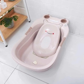 Chậu Tắm Trẻ Em Hình Ếch Việt Nhật Kèm Máng – Nhựa Cao Cấp, Kích Thước 80×50cm