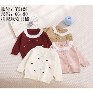 Y5128-Áo len cho bé HK KIDS, áo khoác len dài tay Quảng Châu kiểu cài cúc cao cấp size cho bé 0-3 tuổi