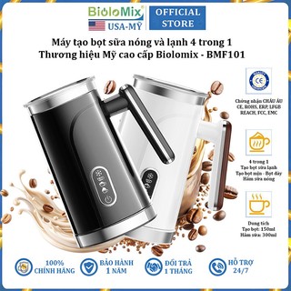 Máy đánh sữa tạo bọt cà phê, ca cao nóng và lạnh 4 trong 1 biolomix bmf101 - công suất 500w - bh 1 năm