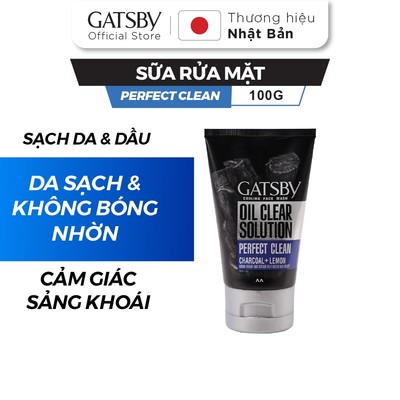 Sữa rửa mặt nam sạch da GATSBY Cooling Perfect Clean 100g